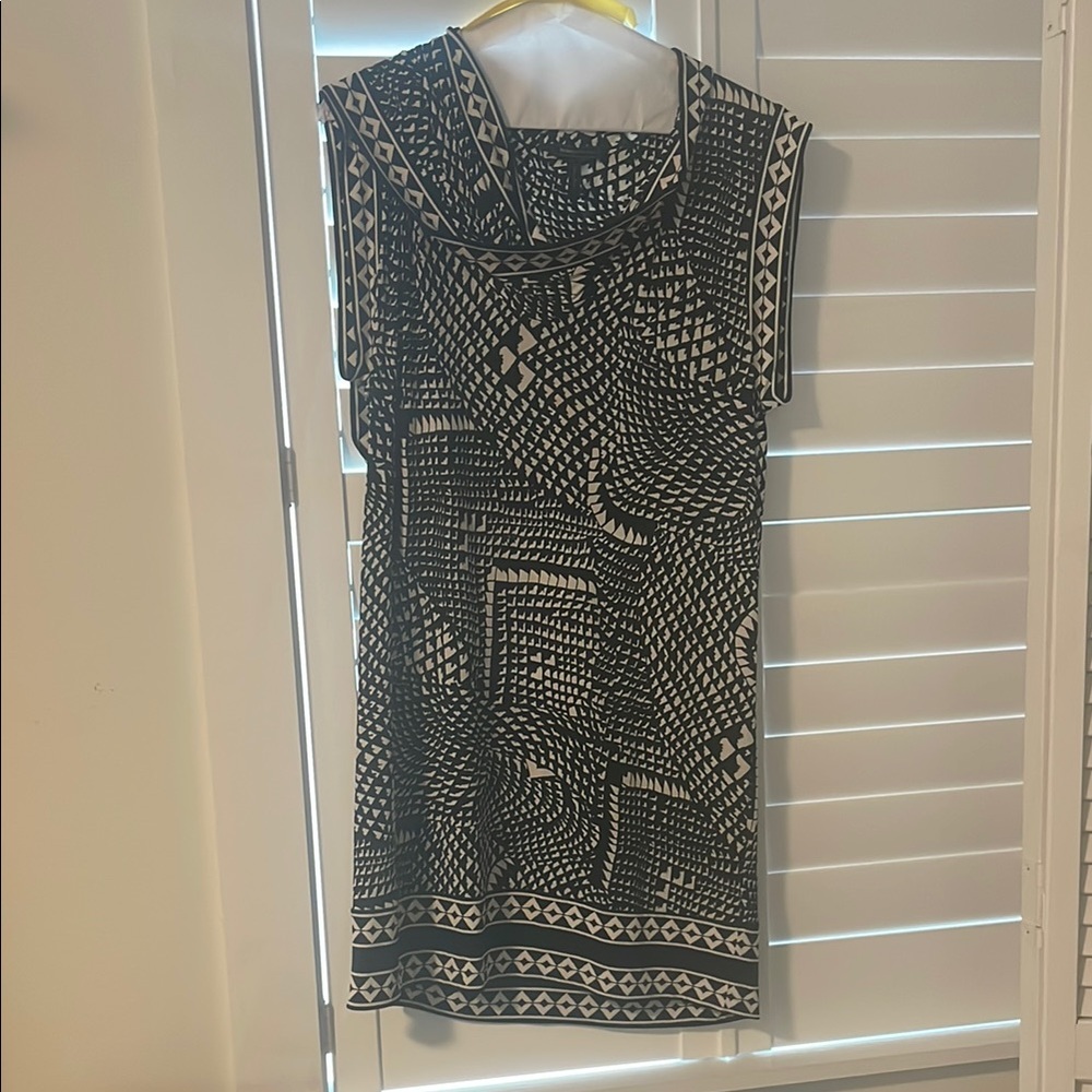 Black and White BCBG Geometric Dress